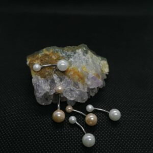 Pearled Belly Bars - white or pink