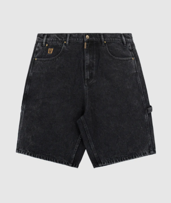 BOOSTER DENIM SHORT - WASHED BLACK