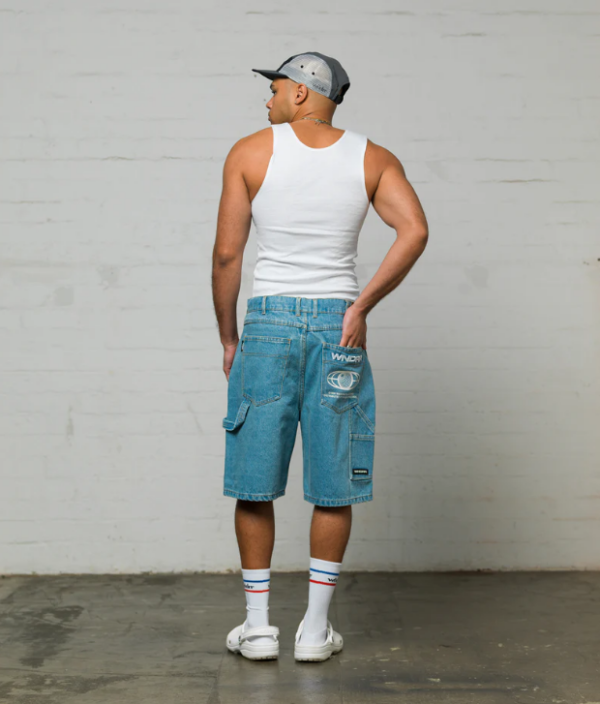 BOOSTER DENIM SHORT - WASHED BLUE - Image 3