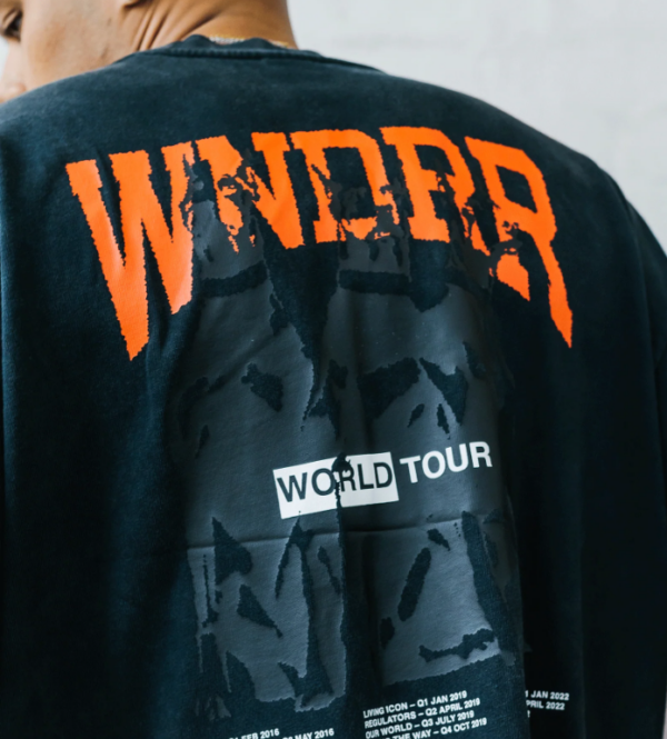 WORLD TOUR HEAVY WEIGHT TEE - WASHED BLACK - Image 2