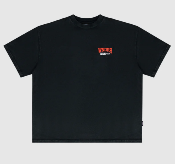 WORLD TOUR HEAVY WEIGHT TEE - WASHED BLACK