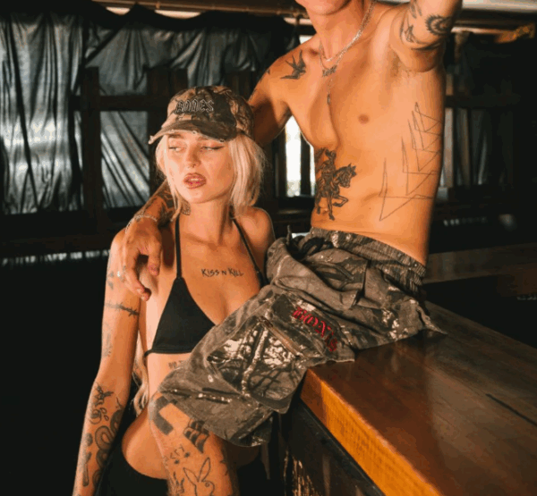 Gothic Cargo Jorts - Alpine Camo - Image 3